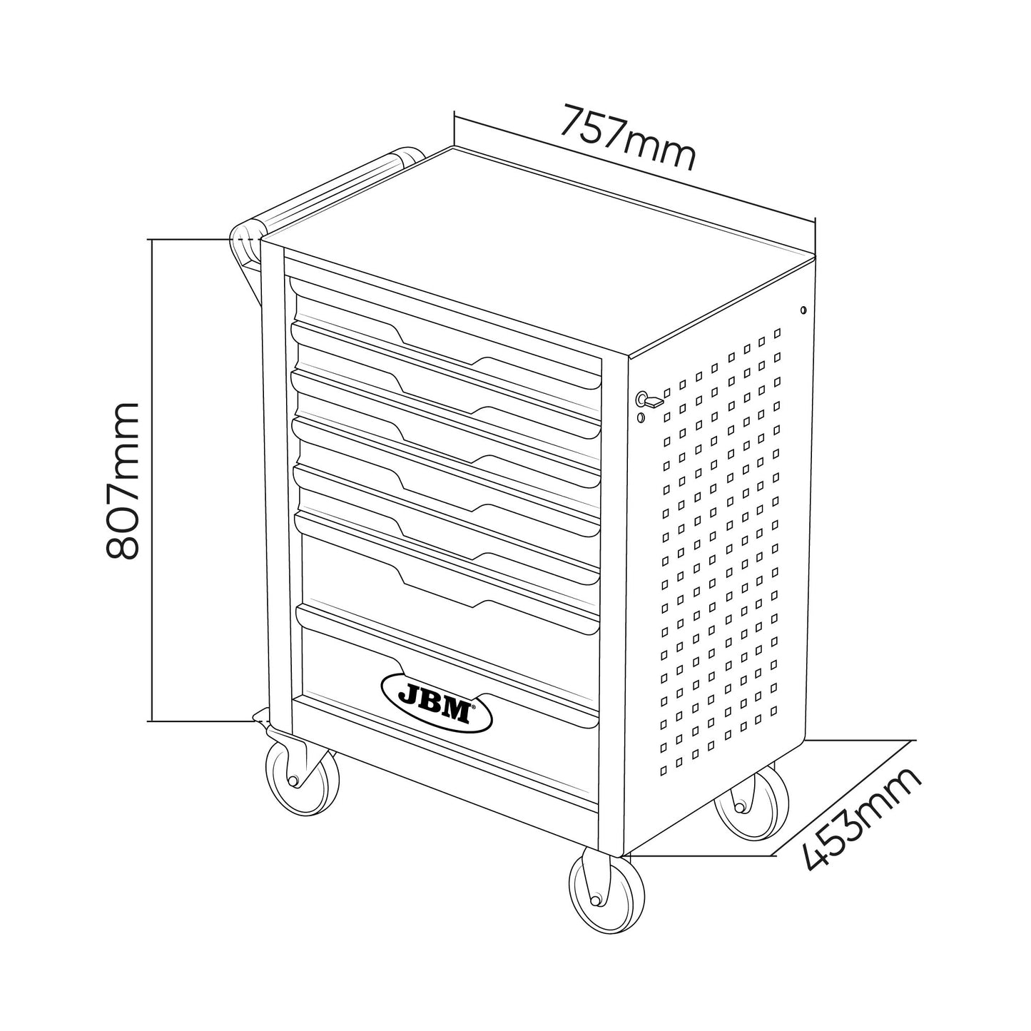 Tool trolley 7 drawers