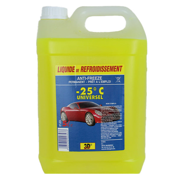 Liquide de refroidissement Jaune -25°C Universel