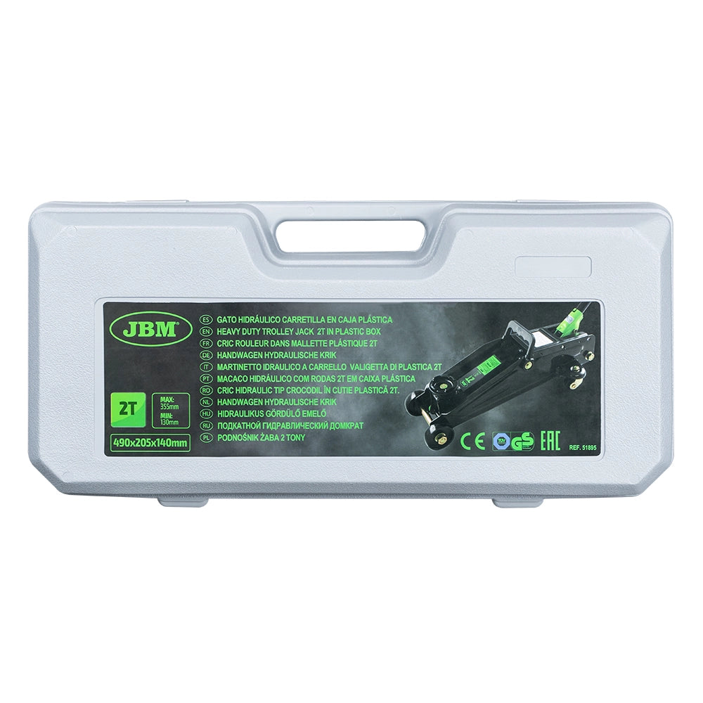 Trolley jack in plastic case 2t